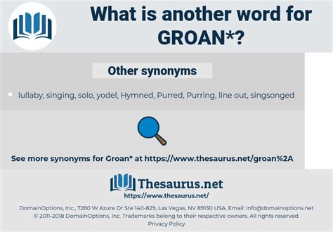 Groan synonyms - Find 4 different ways to say GRUNT, along with antonyms, related words, and example sentences at Thesaurus.com. 